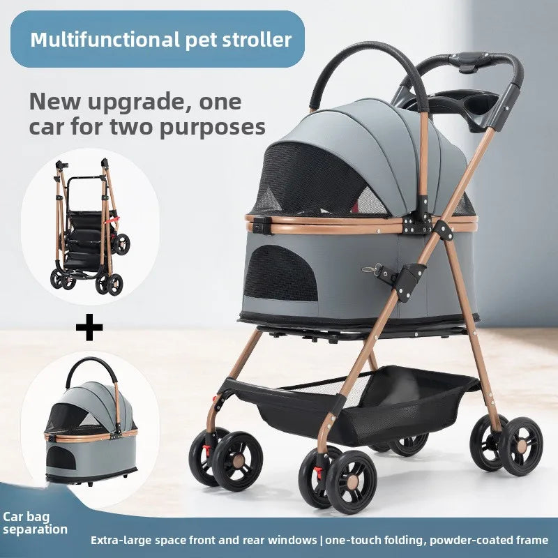Pet Stroller Cat Dog Lightweight Foldable Outdoor Travel Pet Stroller Dog Stroller Dog Cart Pet Stroller Cat Stroller