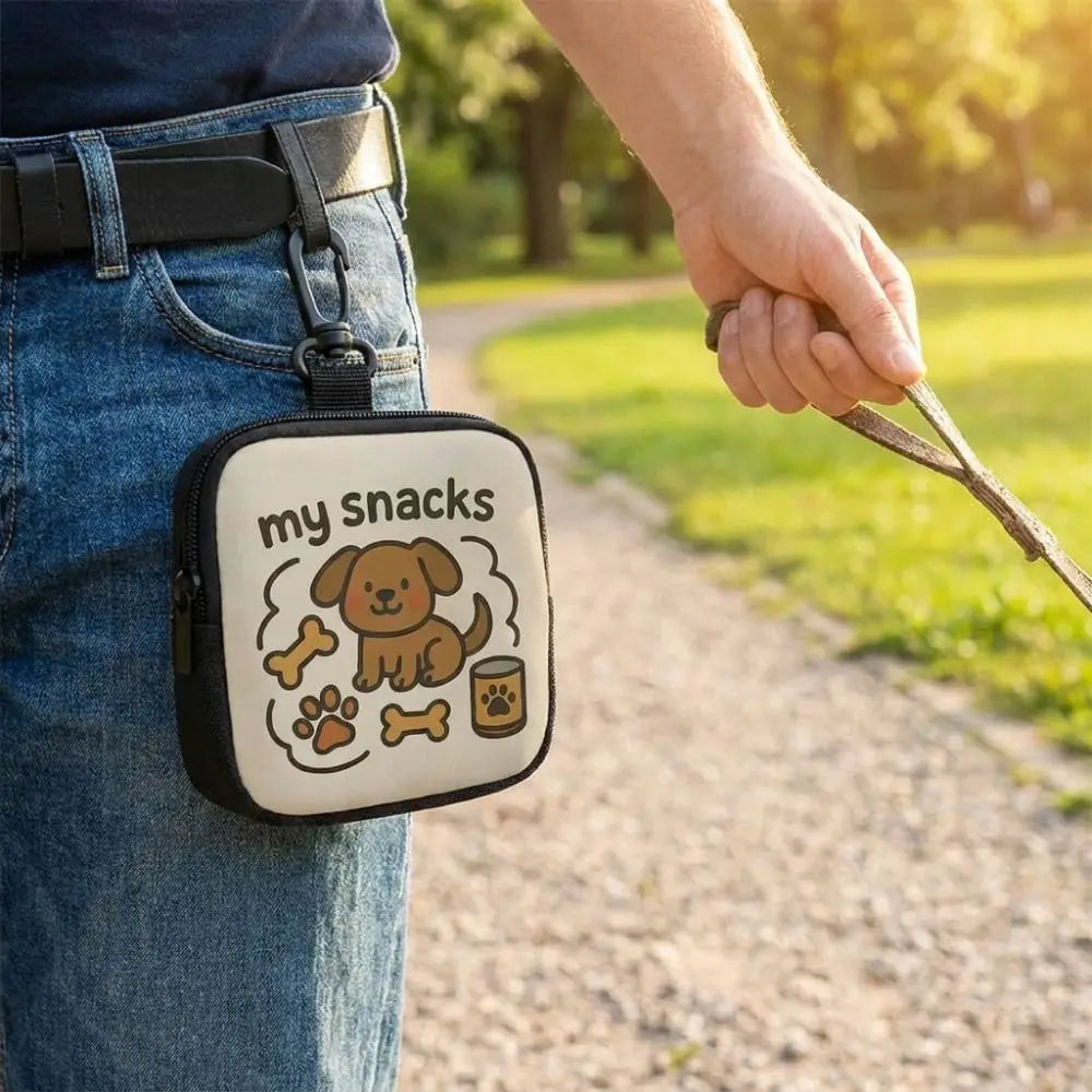 Dog Treat Pouch with Transparent Window (Zipper, Waterproof, Portable)