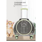 High Quality Travel Products Transparent Pet Dog Cat Backpack Carrier Bag With Wheels Pet Trolley