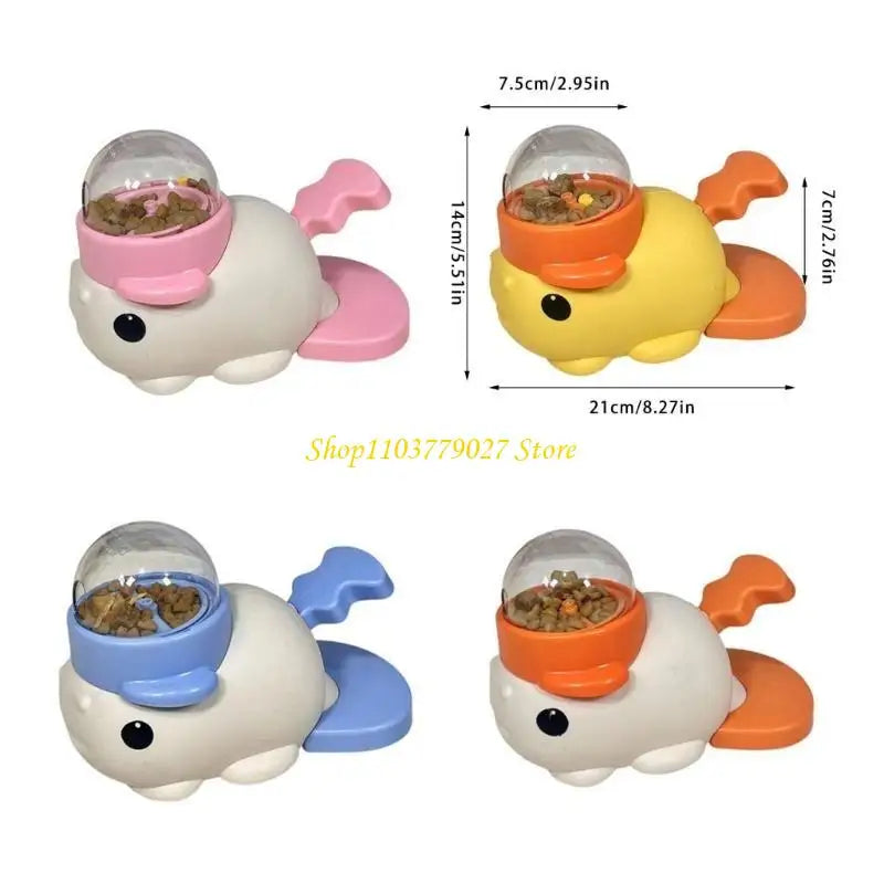 Press-Activated Clownfish Pet Treat Feeder (Interactive, Mental Enrichment)