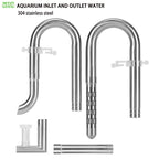 Stainless Steel Aquarium Filter Inlet & Outlet Tubes (Extendable, Anti-Fish Guard, Shrimp Safe)