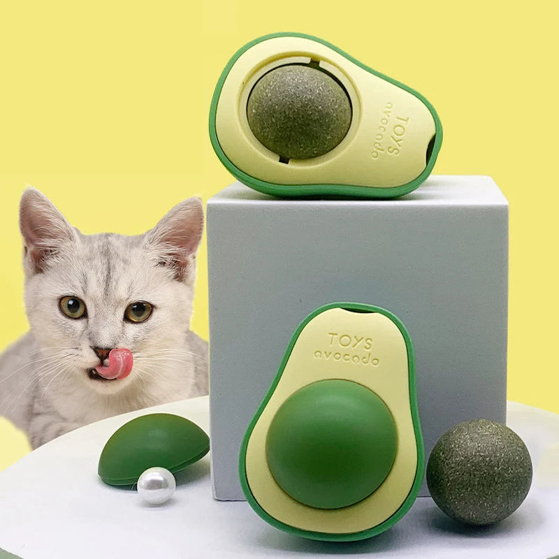 Avocado Catnip & Mint Interactive Cat Ball — Bionic Fun Toy for Gut Health & Play
