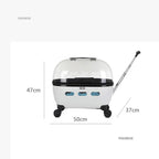 Portable Pet Stroller Transparent Cat Trolley Lightweight Foldable Wheeled Puppy Travel Carrier Compact Dog Cat Carrier Outdoor