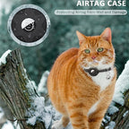 AirTag Cat & Dog Collar Silicone Sleeve — Reflective 3-Wire Tracker Holder with Bell