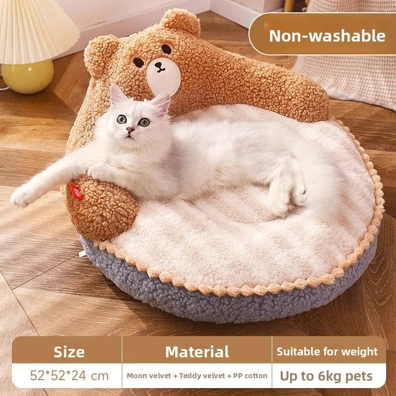 Plush Faux Fur Pet Cushion for Sofas & Pet Beds (All-Season)