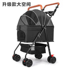 Upgraded Pet Stroller for Cats Dogs Compact Lightweight Foldable Teddy Bear for Outdoor Activities Detachable for Dog Walking