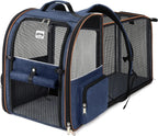 Large Cat Backpack Carrier Expandable Foldable Pet Carrier Backpack for Small Dogs Puppy Medium Cats Fit Up to 18 Lbs for Travel