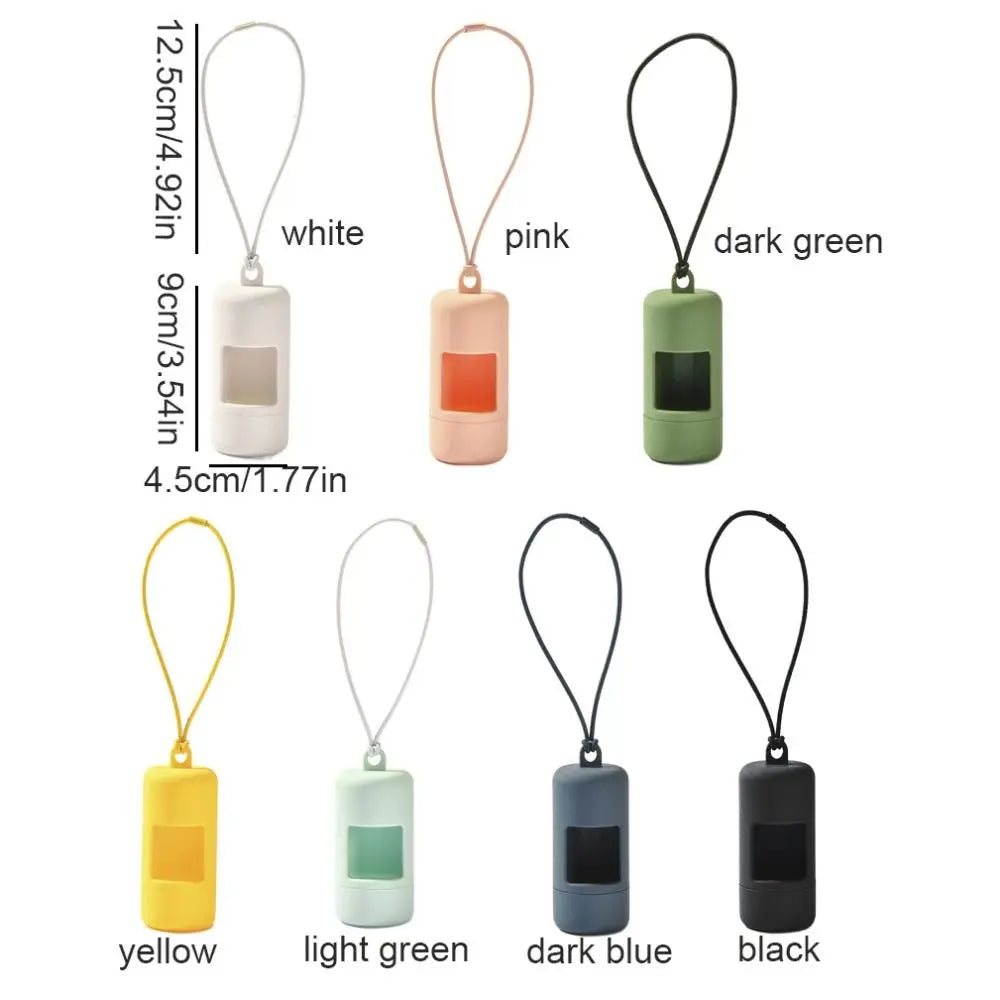 Candy Color Dog Poop Bag Dispenser with Rope (Plastic, 8 Colors)