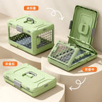 Hand-held Foldable Pet Airline Carrier, Car Travel, Cat Check-in Box, Breathable Portable Cat Box for Going Out