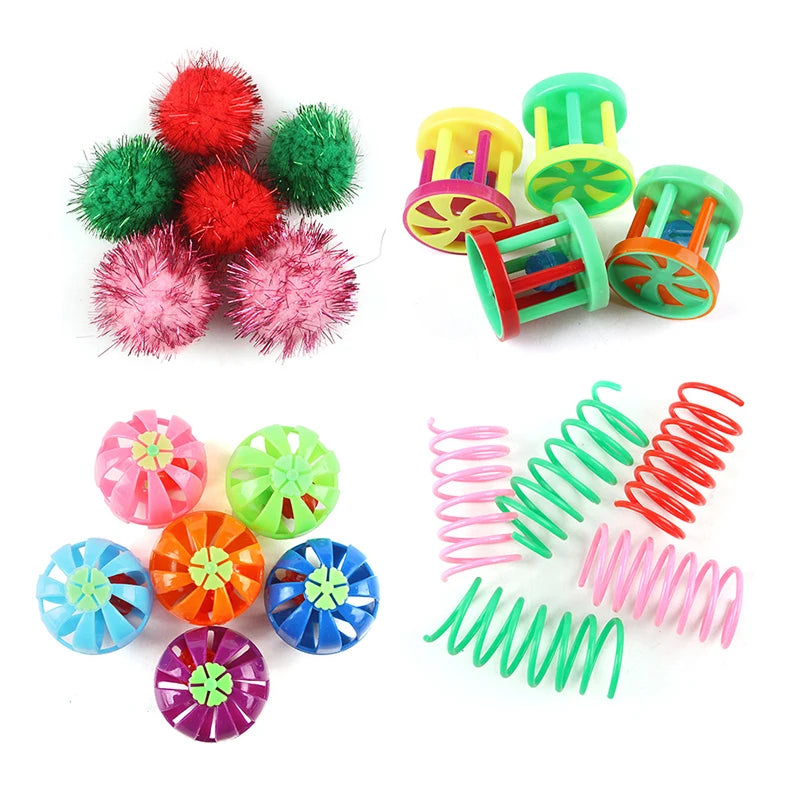 Sisal Ball Mouse Cat Toy Set — Wear-Resistant Bite-Resistant Interactive Kitten Toy