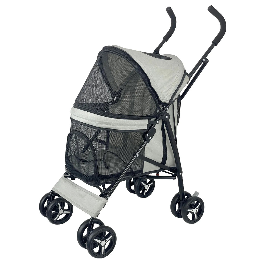 Lightweight Foldable Pet Stroller Four Wheel Teacup Poodle Cat Dog Outdoor Travel Cart Stroller for Dog Dog Trolley Dog Cart