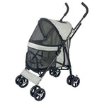Lightweight Foldable Pet Stroller Four Wheel Teacup Poodle Cat Dog Outdoor Travel Cart Stroller for Dog Dog Trolley Dog Cart