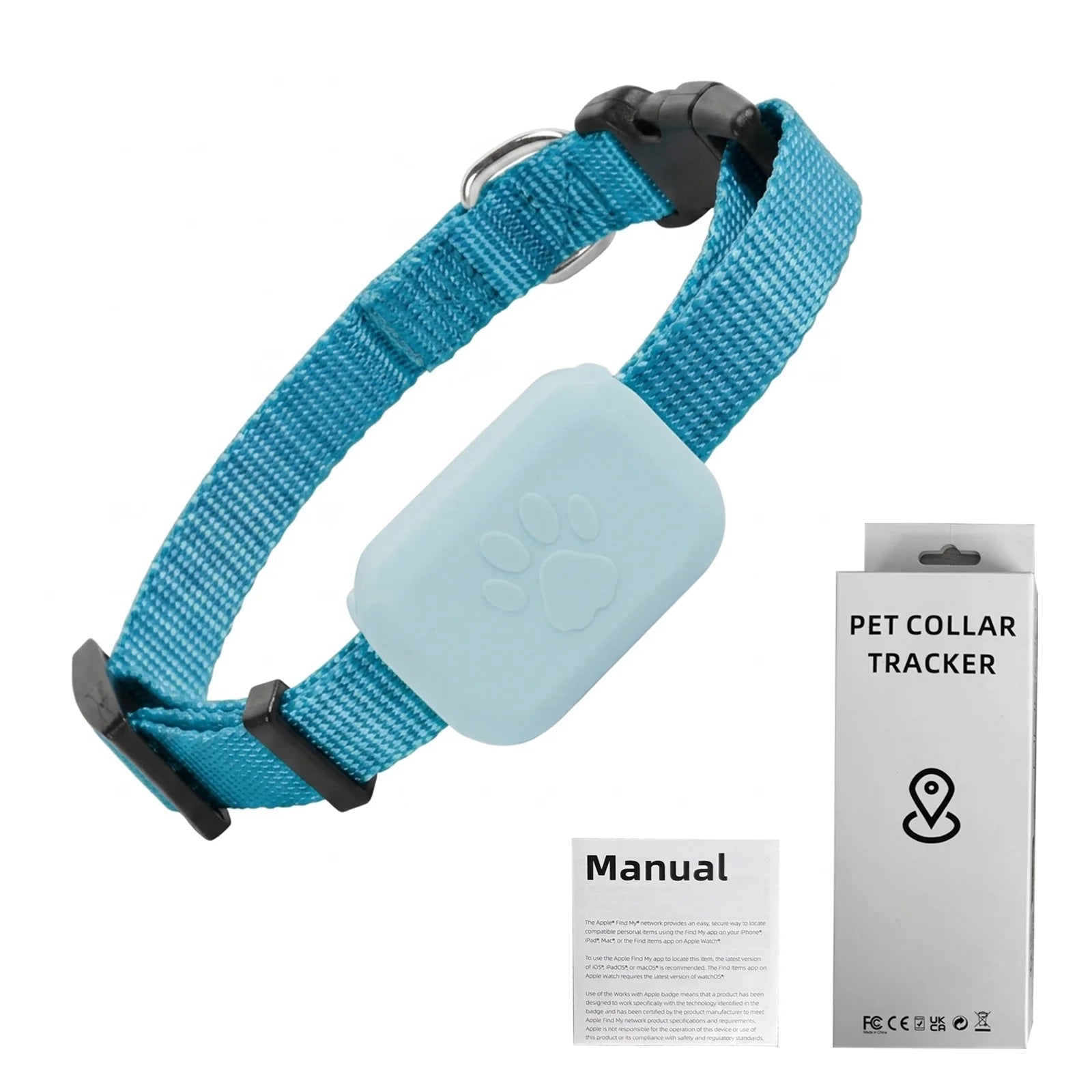 Apple Find Compatible Waterproof GPS Collar Tracker - Real-Time Tracking Anti-Loss Global Locator for Dogs & Cats