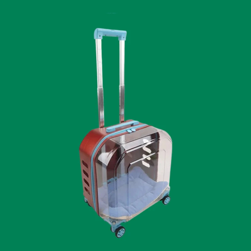 2026 High Quality Translucent Pet Carrier Portable Outdoor Cat Bag Large Capacity Aviation Travel Case