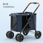 Multiple pet strollers large dog trolley cart folded large space Multifunctional trolley case with wheel bearing 30kg for travel