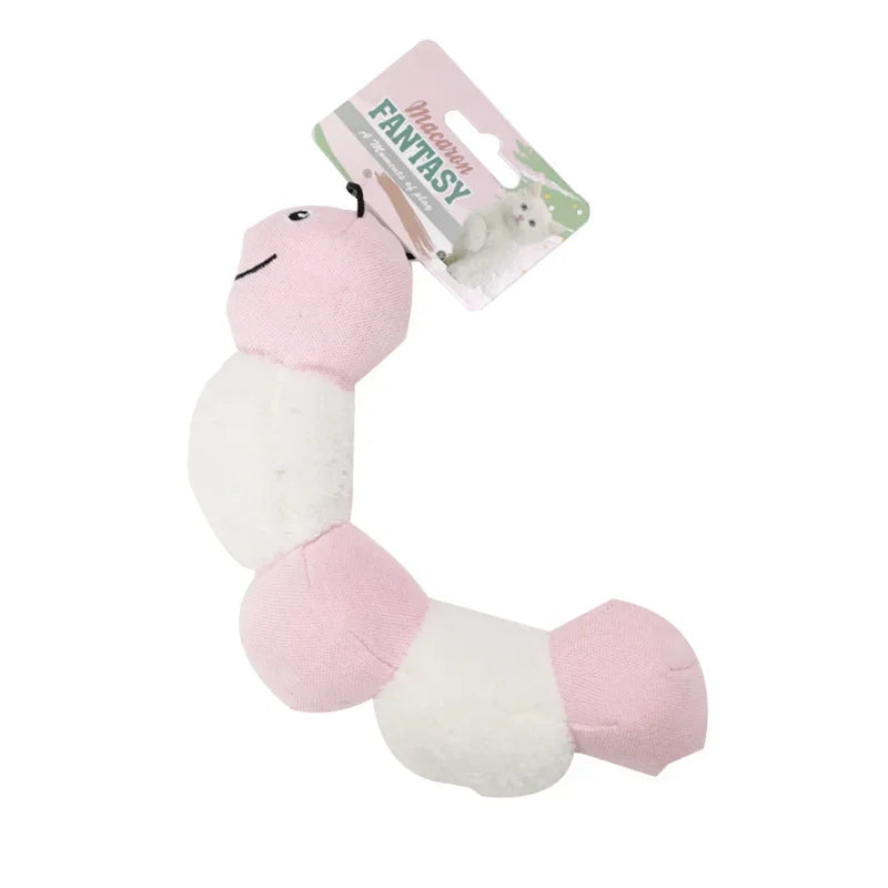 Catnip Plush Pig Caterpillar Cat Toy — Bite-Resistant Interactive Pet Mint Chew Toy