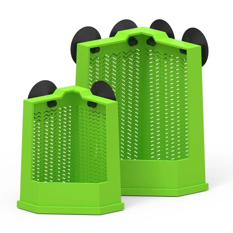 Reptiles Corner Feeder Feeding Dish Easy to Install Suction Cup Mounted Corner Feeder Box For Lizards And Amphibians Y5GB