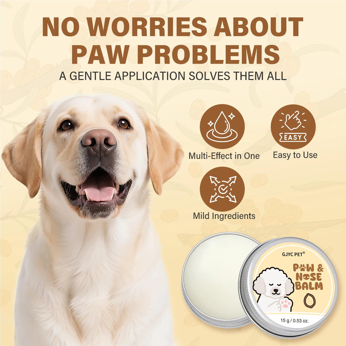Pet Paw Balm Shea Butter Scent Moisturizes Nourishes Repairs Dry Cracked Rough Chapped Paw Pads For Dogs Cats Sensitive