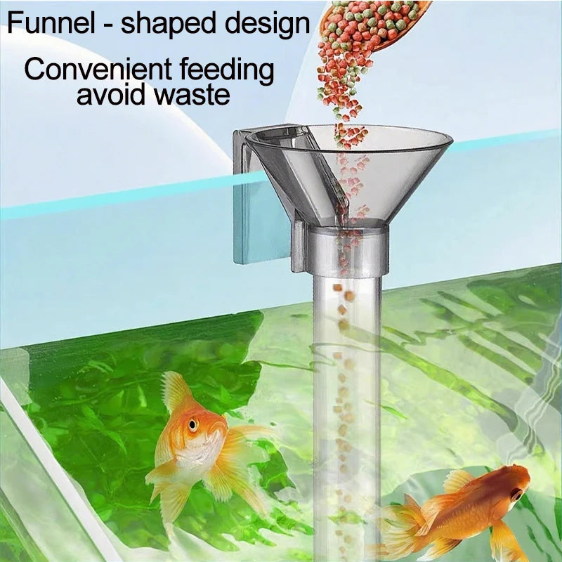 Acrylic Large-Capacity Fish Feeder Tube (Transparent, Multifunctional, Shrimp & Fish Tank)