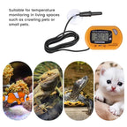 Thermometer Fish Tank Aquarium Electronic Digital Reptile Turtle Diving Pet Box Suction Cup Waterproof Electronic Thermometer