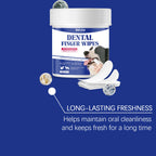 Eeljoy Dog Teeth Cleaning Finger Wipes Lasting Freshing Breath Reducing Plaque Gentle Cat Pets Brushing Tooth Clean Wipe 50pcs