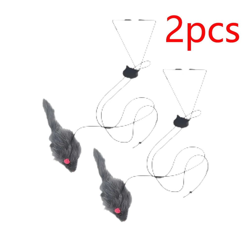 Adjustable Hanging Mouse Cat Toy (2-Pack)