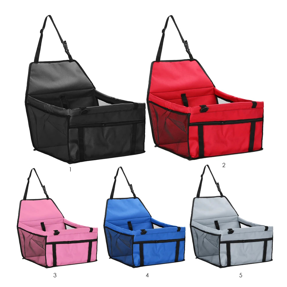 Portable Carrier Seat Bag Adjustable Strap Folding Pet Dog Carrier Double-Layer Pet Car Booster for Small Medium Pet Dog Cats