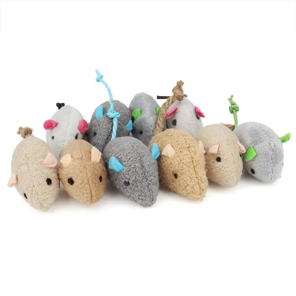 2-Pack Soft Catnip Mouse Toy — Simulated Plush Interactive Mice for Kittens