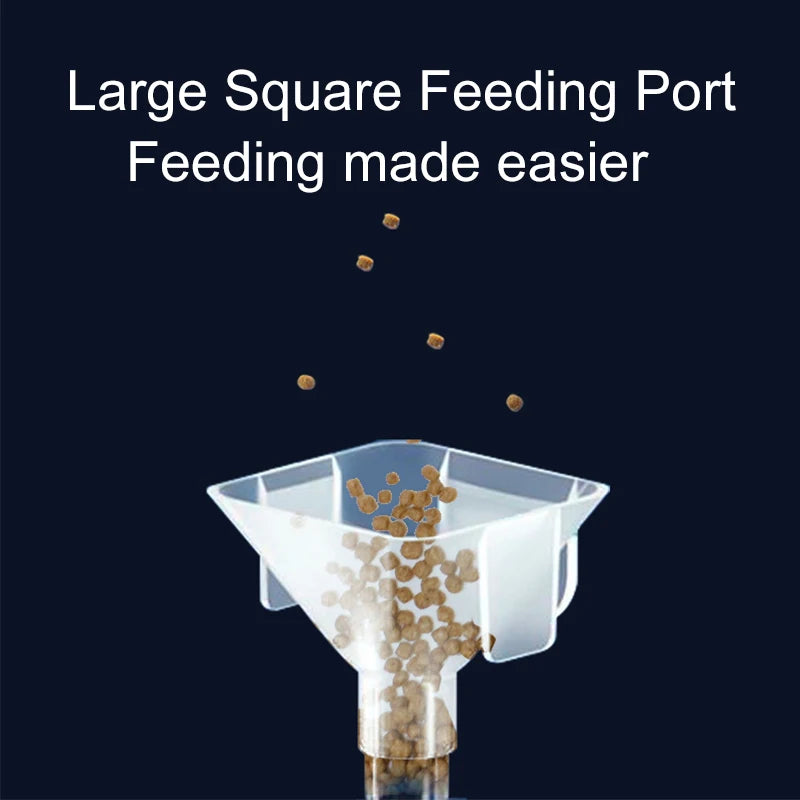 Acrylic Telescopic Aquarium Fish Feeder Tube (Transparent, Adjustable Length, Feeding Ring)