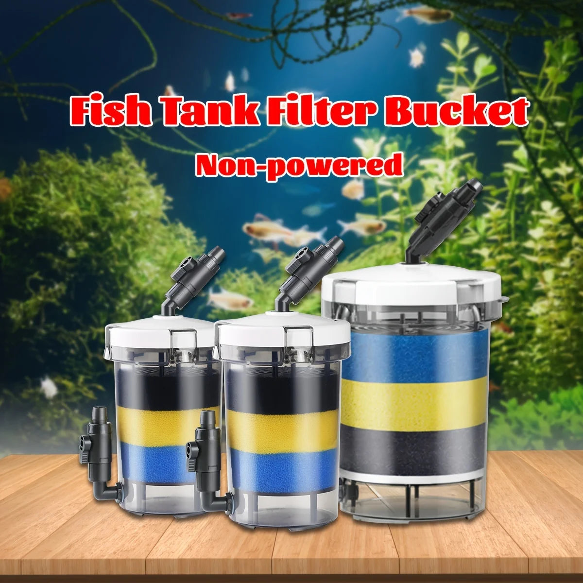 SUNSUN External Aquarium Filter Canister (Silent, Freshwater & Saltwater, Up to 55 Gal)
