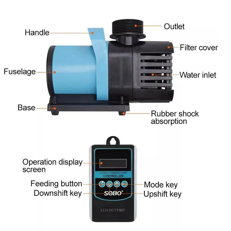 Ultra-Quiet AC220V Submersible Aquarium Pump (Circulation, Filtration, Oxygenation)