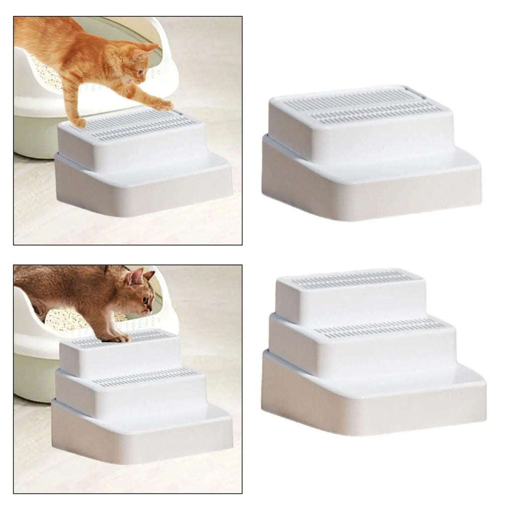 Multi-Function Cat Litter Box Steps & Ramp (Washable)
