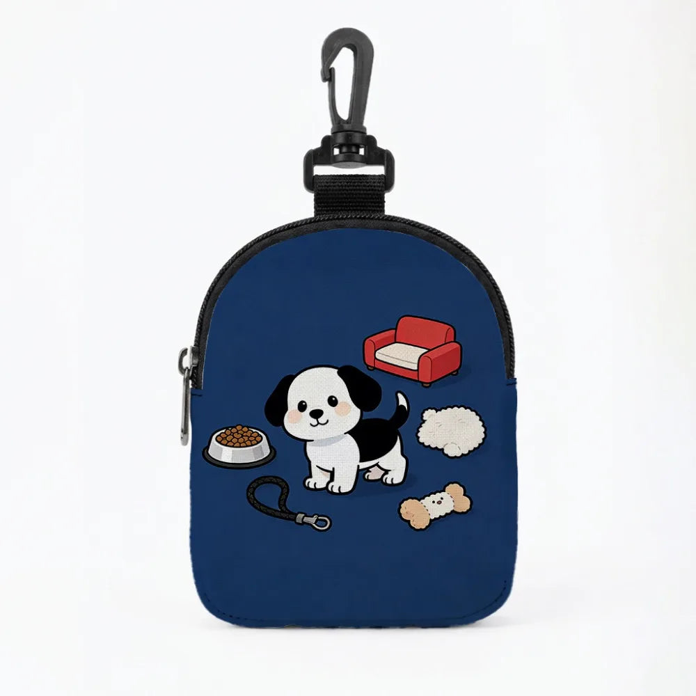 Dog Training Snack Bag Large Capacity (Cartoon Print, Waterproof, Hook Buckle)