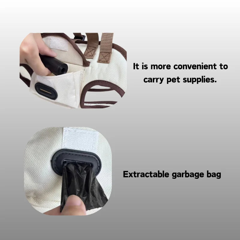 Fashion Dog Lift Harness Pet Carrier Bag Portable Breathable Multifunctional Traction Backpack for Outdoor Dog Sling Carrier