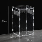 Durable Acrylic Reptile Habitat Anti-Escape Multiple Size Lizard Breeding Box Clear Arboreal Spider Feeding Case for Chameleon