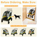 Premium Dog Stroller Pram 4 Wheel Foldable Cart Travel Walk Pet Jogger Wagon for Small Medium Large Dogs