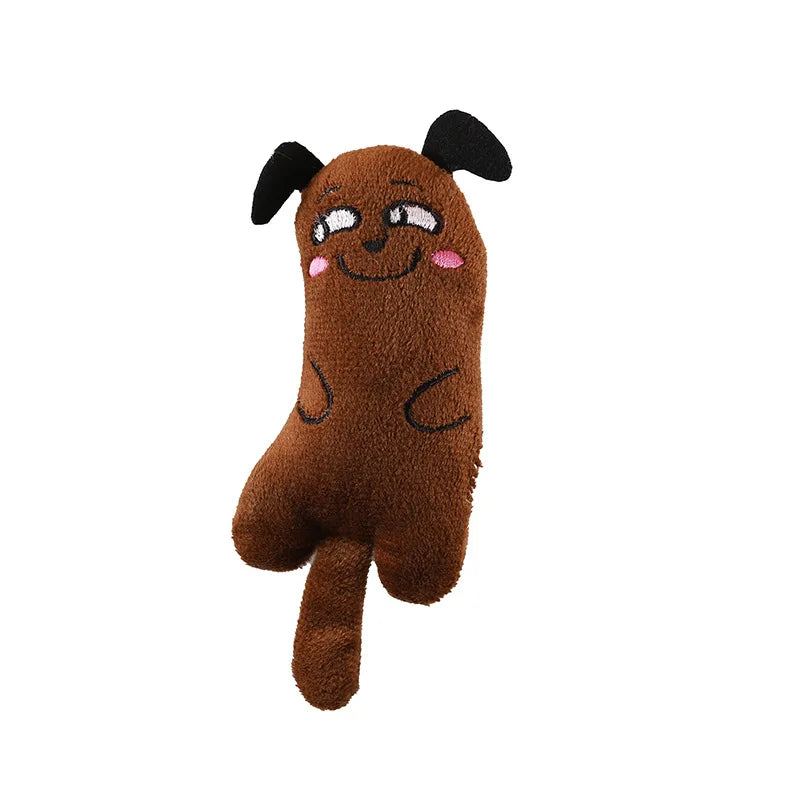 Mini Catnip Chew Toy for Kittens — Cute Plush Teeth Grinding Squeaky Toy with Catnip