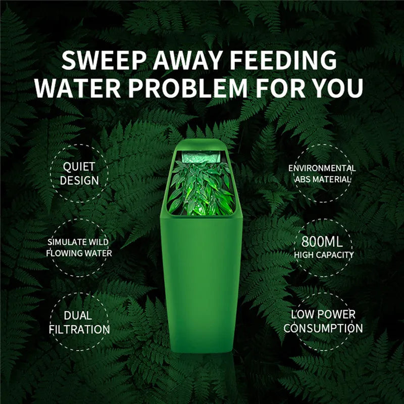 110V/220V Reptile Drinking Water Filter Fountain Green Feeding Chameleon Lizard ABS Dispenser Humidifier Reptiles Supplies