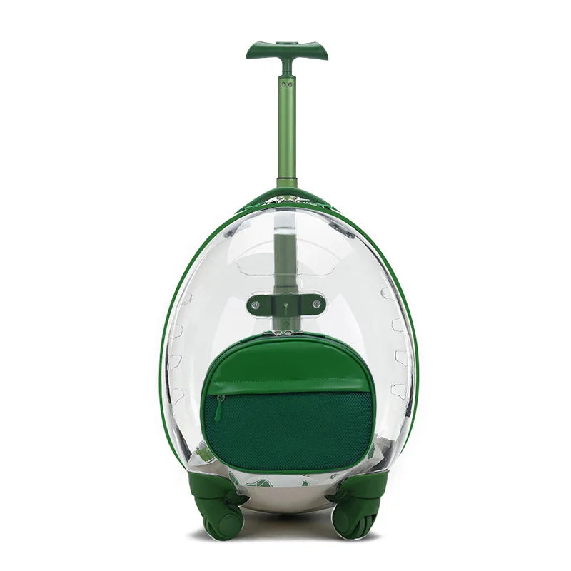 2026 Transparent Pet Luggage Large Capacity Handheld Pet Carrier Bag Portable Travel Cart for Cats Dogs