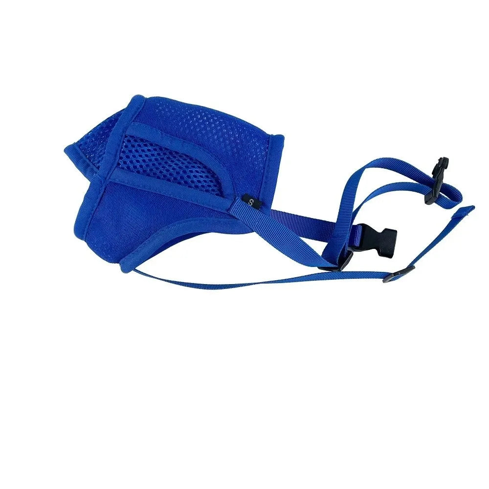 Breathable Dog Mesh Muzzle Adjustable Strap Anti Biting Anti Licking Mouth Cover Prevent Barking Pet Training Muzzle