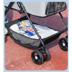 Detachable Pet Dog Stroller 4 Wheels Foldable Dog Cat Carrier with Cup Holder Pet Transport for Dogs Outdoor Puppy Basket