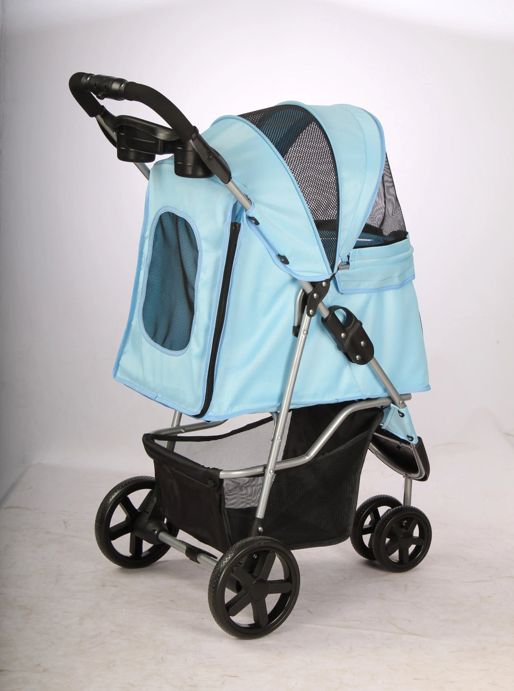 High Quality Folding Luxury Pet Stroller With 3 Wheels Outdoor Walking Travel Easy Foldable Trolley For Cats Dogs