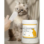 50PCS Disposable Pet Cleaning Wipes for Tartar Removal Oral Ear and Eye Cleaning Pet Hygiene Finger Cots for Cats and Dogs