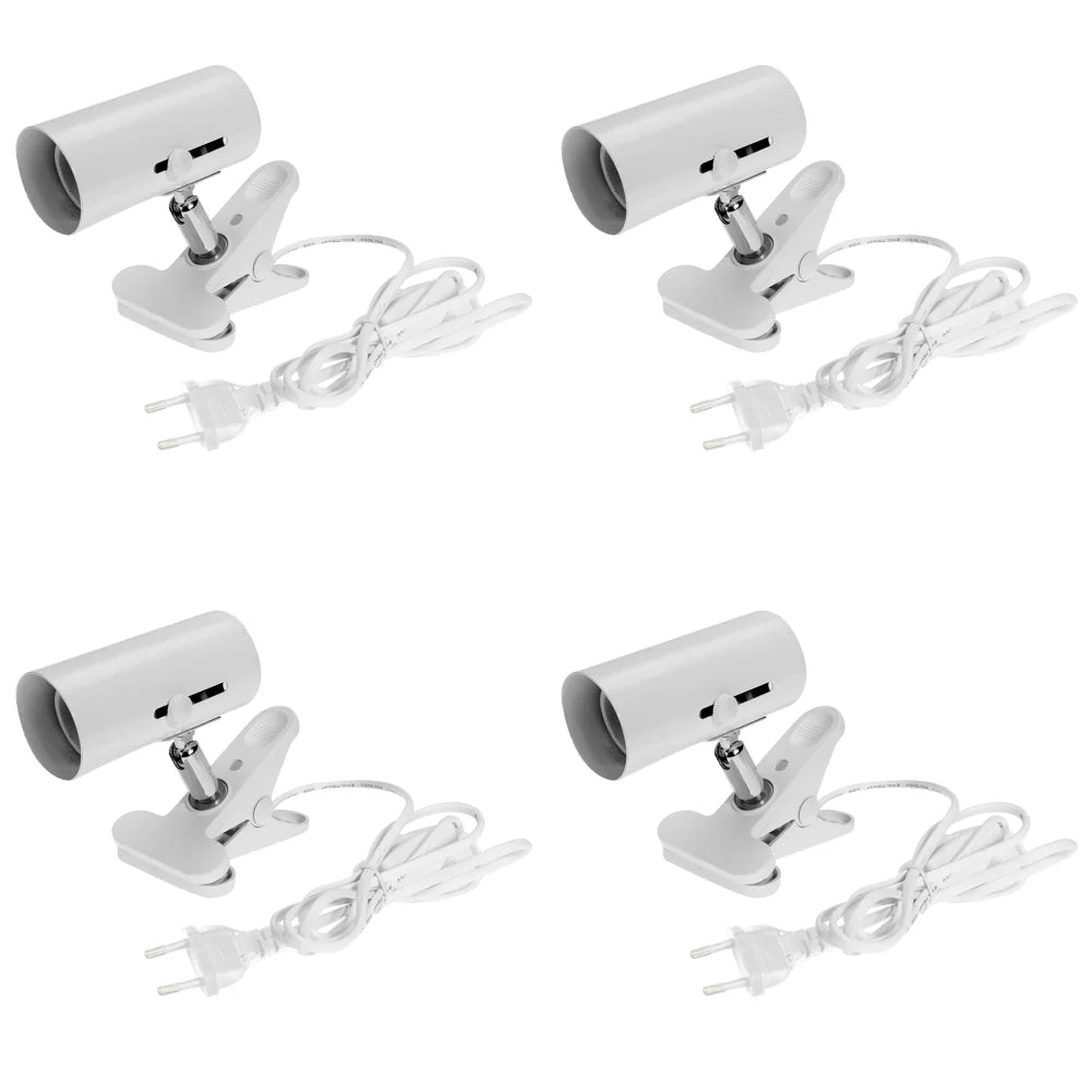 Turtle Fish Tank Reptile Heating Light Holder 360 Degree Rotation E27 Lamp-socket Clip-on Bulb with Lamp Clip Cover уф лампа для