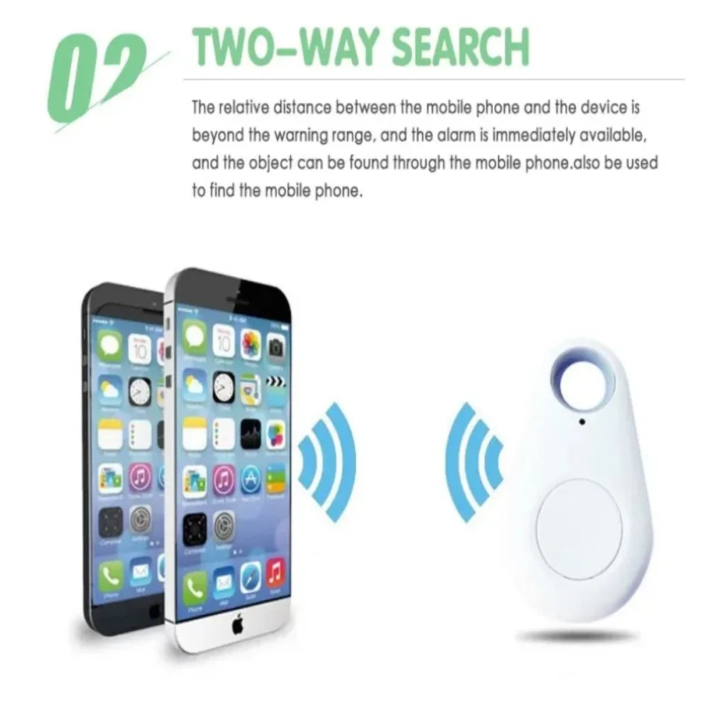 Waterproof Mini Bluetooth Smart Tracker for Pets, Dogs, Cats, Keys, Wallets & Bags - Anti-Loss Locator