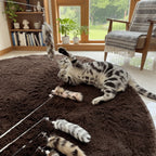 Extra-Long Telescopic Cat Teaser Wand with Faux Tail — Flexible Interactive Indoor Feather Rod