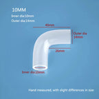 Soft Silicone Aquarium Elbow Connector (Flexible Joint, Hard Tube Adapter, Filter Hose)
