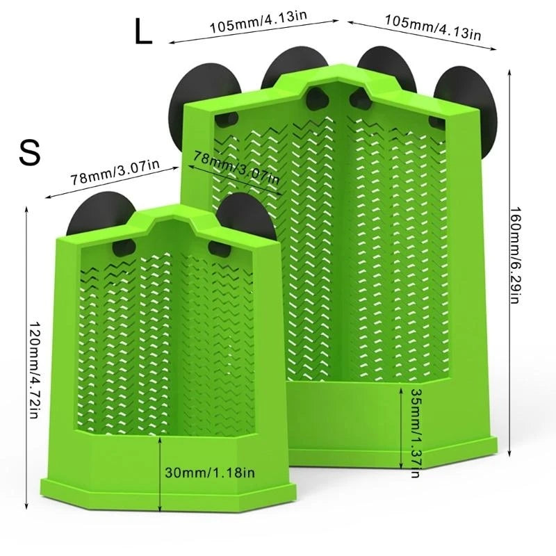 Reptiles Corner Feeder Feeding Dish Easy to Install Suction Cup Mounted Corner Feeder Box For Lizards And Amphibians Y5GB