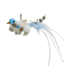 Plush Bird Cat Teaser Wand with Suction Cup