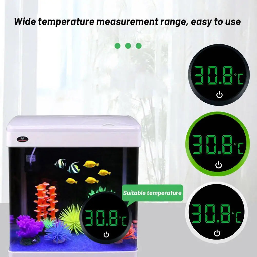 Cordless Digital Aquarium Thermometer LED Display Electronic Fish Tank Water Temperature Measurement Control Temp Meter Gauge
